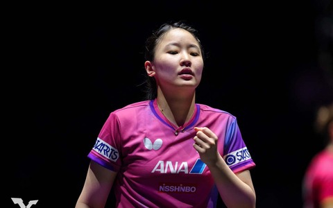 張本美和、WC出場のドイツ選手に3ゲーム奪取で逆転勝利　次戦でエジプト新星と対戦　長﨑美柚は“日韓対決”制す【シンガポールスマッシュ】 画像