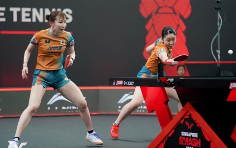 張本美和＆早田ひなの中国撃破に現地メディア賛辞「優勝の可能性」　初V王手の“みわひな”ペアは「経験豊富でトップクラス」【シンガポールスマッシュ】 画像