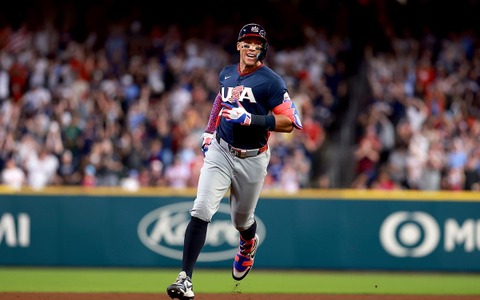 「ようこそWBCへ！」大谷翔平と並ぶ“主役候補”ジャッジも魅せた　NPB投手から放った衝撃171キロ弾に米メディア熱狂 画像