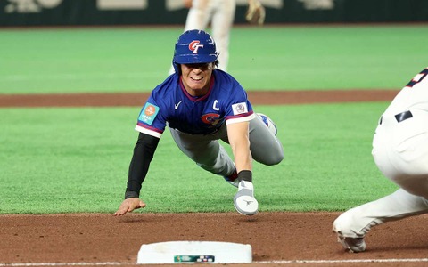 【WBC2026】台湾代表“イケメン主将”左手人差し指の骨折抱えるも……強行出場で魂のヘッスラ　延長戦制して韓国代表を撃破 画像
