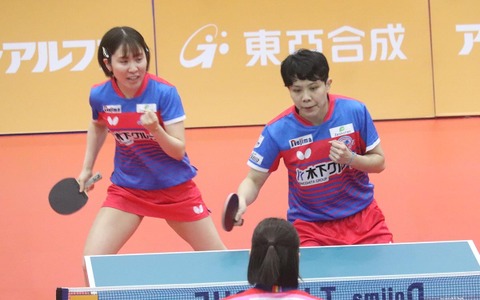 平野美宇、主将が語る国際ぺア結成の裏側「“言葉の壁”がなくできた」　収穫に挙げた中国超級リーグでの経験【Tリーグ】 画像