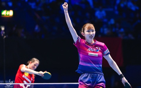 「ハヤタが驚異的な逆転劇」早田ひな、エース対決勝利のサウスポーを中国メディアが称賛　戦術転換光り世界9位を撃破【世界卓球2026】 画像