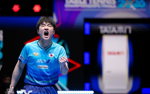 張本智和が王楚欽、モーレゴードに続く3位キープ　松島輝空が8位、戸上隼輔は15位に浮上｜卓球男子世界ランキング（2026年第20週） 画像