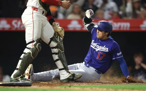 【MLB】大谷翔平、自身初“ランニングHR未遂”に現地記者が注目「リトルリーグ本塁打」　ビデオ判定の末に適時三塁打に 画像