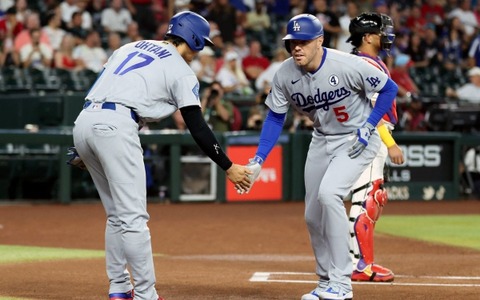 【MLB】打撃好調のフリーマン「大谷翔平は史上最高の選手、一緒にプレーできて楽しいよ」　ドジャースは首位独走で全球団トップの「+127」 画像