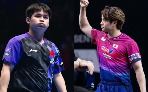 卓球男子、元世界1位の不振に中国メディア言及　サウスポー・宇田幸矢に初黒星の林詩棟は「解ける方程式に変化」【WTTコンテンダーリュブリャナ】 画像