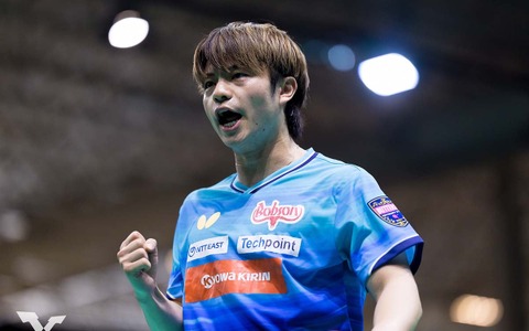 宇田幸矢が国際大会4強入りで23位に浮上　松島輝空が3位、張本智和が5位でトップ10維持　上位は変動なし｜卓球男子世界ランキング（2026年第31週） 画像