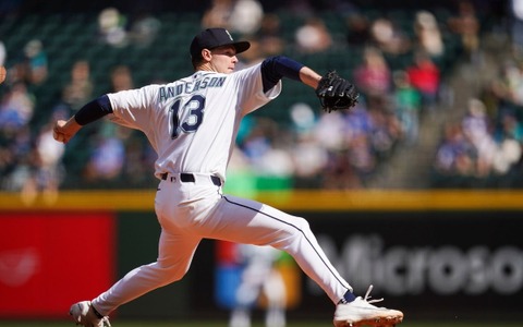 【MLB】マリナーズの“ドラ1”左腕アンダーソン、6回1失点でメジャー初勝利　サウスポーの先発白星は球団3年ぶり 画像