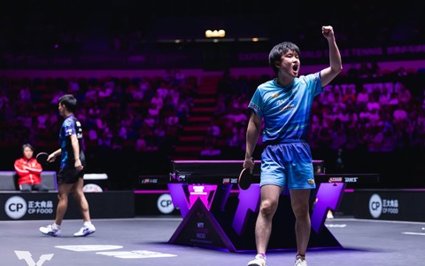 張本智和、中国の世界24位を4－1撃破でベスト4進出　横浜大会に続くタイトル奪取へ、日本男子エースが優勝争い【WTTチャンピオンズマカオ】 画像
