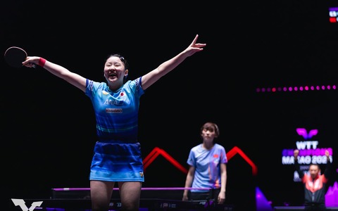 張本美和が明かした3大会連続チャンピオンズ制覇の本音「信じられない」　語った横浜大会Vへの思い「試合ができたことが幸せ」【WTTチャンピオンズマカオ】 画像