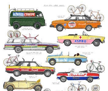 アデレードで往年の自転車シーンを描いたアートペーパーが販売されている 画像