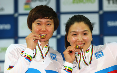 【トラック世界選手権15】女子チームスプリント、中国が世界新記録で金メダル　日本13位 画像