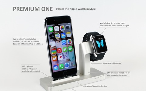 iPhoneとApple Watchを同時に充電するドック「PREMIUM ONE」…米パロアルト発 画像