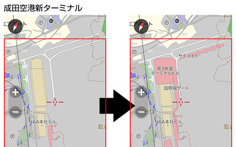 iOS向け地図ナビアプリ MapFan+、オフライン用地図データを最新版に更新 画像
