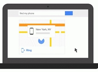 PCからGoogleで「Find my phone」と検索するとAndroid端末を探せるサービス 画像