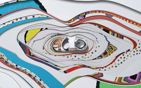 ナイキ×リバティが70年代を回顧する、円や正方形を散りばめた“マーリン”プリント 画像