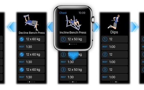 【フィットネス】運動情報をApple Watchで管理するアプリ「Reps & Sets」 画像