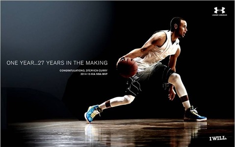 【NBA】アンダーアーマー契約のステファン・カリー、2014-15シーズンMVP受賞 画像