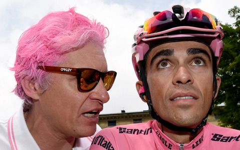 【ジロ・デ・イタリア15】コンタドール総合優勝、チームオーナーの髪もピンクに 画像