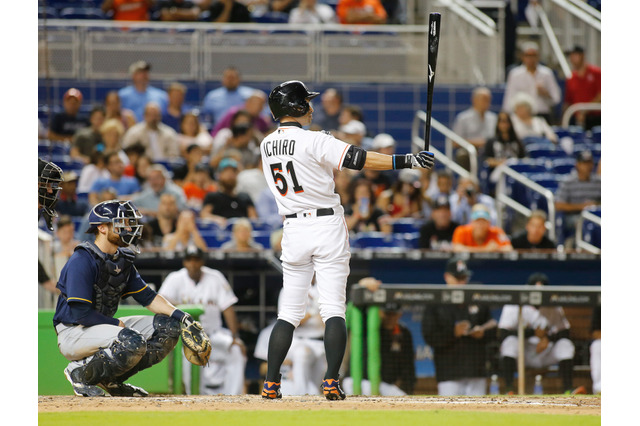 イチロー、代打で1打数無安打…マーリンズはブルワーズに勝ち越す 画像