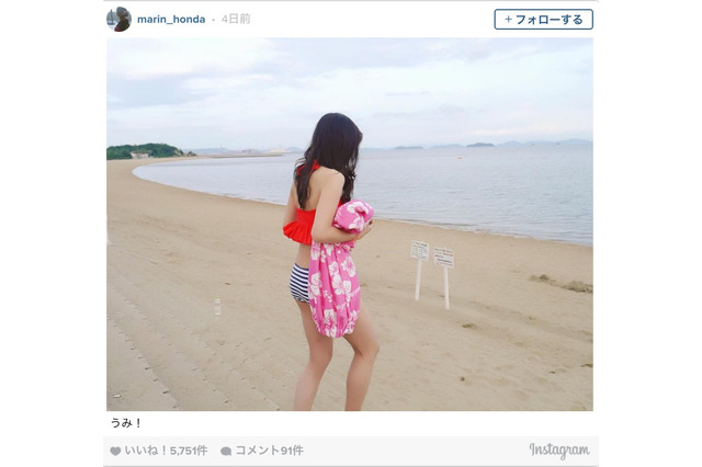 フィギュア・本田真凜＆望結、家族と過ごす夏の思い出「初めて海行った」 画像