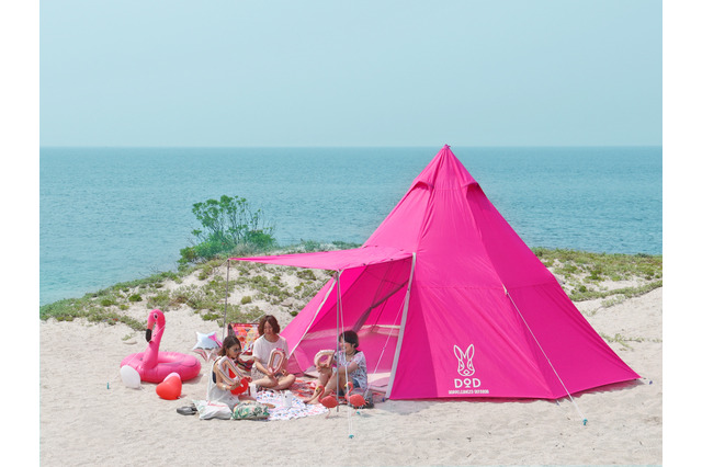 鮮やかなピンクのワンポールテントとタープ発売…ドッペルギャンガーアウトドア 画像