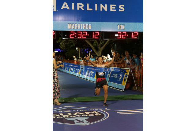 グアムマラソン2018、優勝は男女ともに日本人ランナー 画像