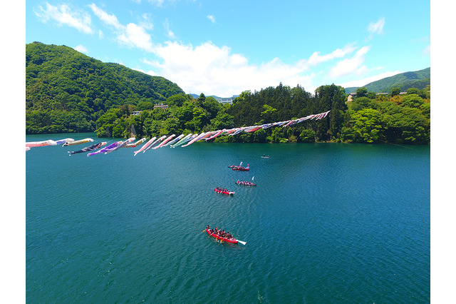 10人乗りのゴムボートレース「赤谷湖Eボート大会」5月開催 画像