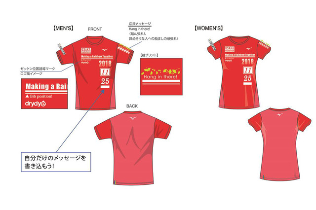 大阪マラソン、参加記念Tシャツのデザインを発表 画像