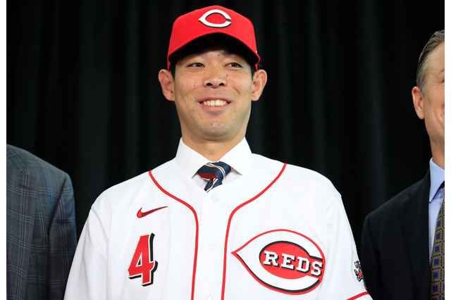 レッズ移籍の秋山翔吾が入団会見　MLB挑戦にあたり影響を受けた2人の名前を挙げる 画像