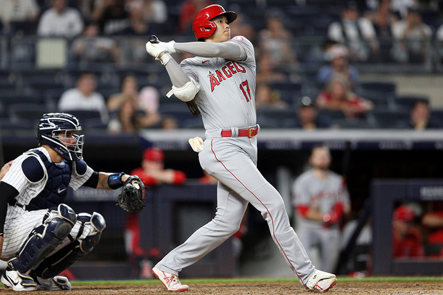 【MLB】米メディアは「非現実的」と驚がく　大谷翔平、メジャー単独トップに躍り出る連発弾 画像