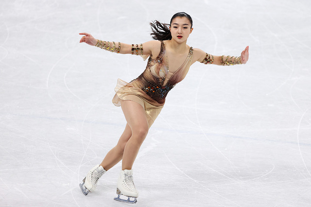 【北京五輪／フィギュア】坂本花織がSP自己ベスト更新、79.84点で3位発進 　1位は82.16点のワリエワ 画像