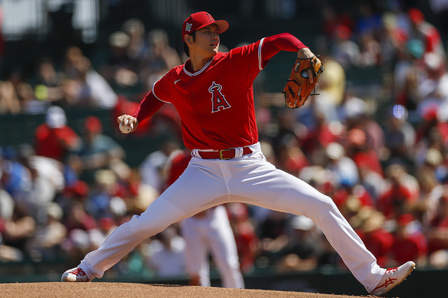 【MLB】スプリットでもチェンジアップでもない　大谷翔平、初実戦で捕手も戸惑う新球に挑戦か 画像