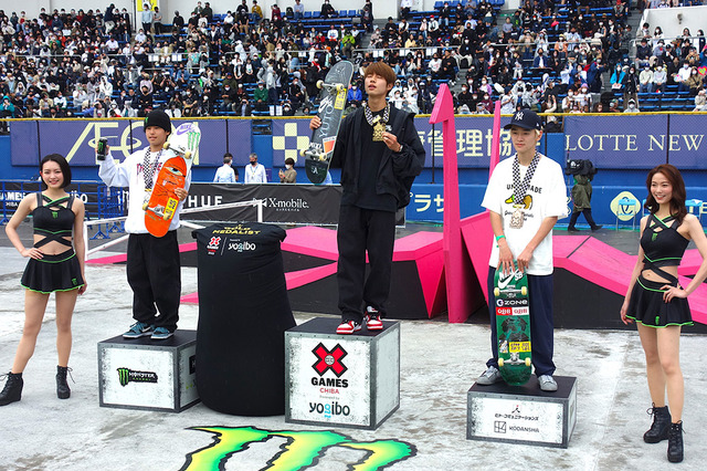 【X Games】男子スケートボード・ストリートは日本勢が表彰台を独占 堀米雄斗が金メダル 画像