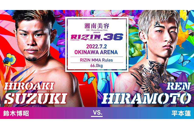【RIZIN.36】「鈴木博昭vs.平本蓮」、フェザー級戦線を刺激する“急転”メインマッチを読む 画像