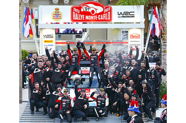【WRC】2023年開幕戦1―2フィニッシュに「蒲郡をモンテカルロに」と豊田章男社長がメッセージ 画像