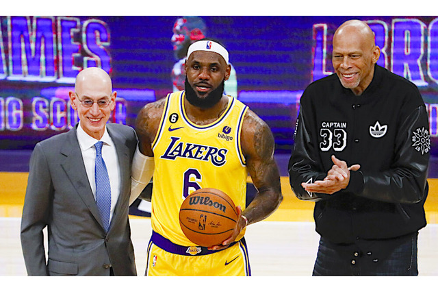 【NBA】レブロン・ジェームズが歴代史上最多通算得点更新、カリーム・アブドゥル・ジャバー氏を抜く 画像