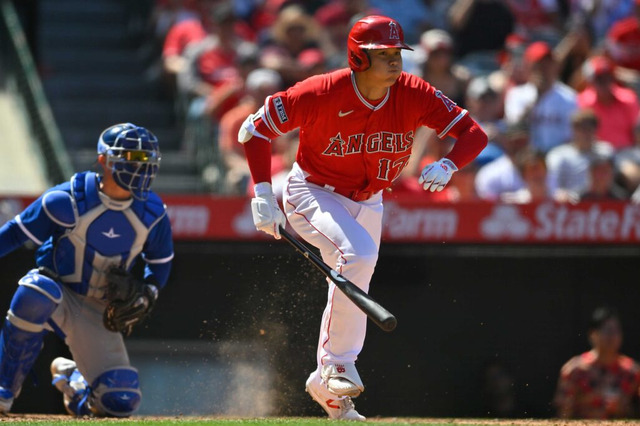 【MLB】大谷翔平、特大5号の次は一塁への“俊足”内野安打を記録　米アナリストも大興奮「このスピードを見てくれ」 画像