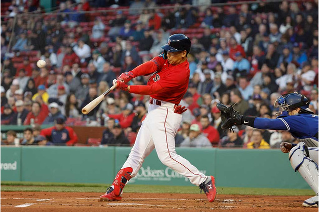 【MLB】吉田正尚、グリーンモンスター直撃11試合連続安打で公式サイトは新人パワーランキング6位に選出 画像