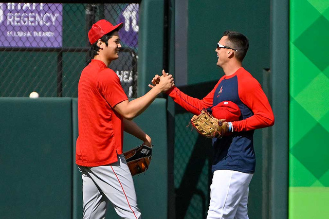 【MLB】大谷翔平、ヌートバーとの「笑顔の再会」に反響続々 明日4日には“侍対決”実現へ 画像