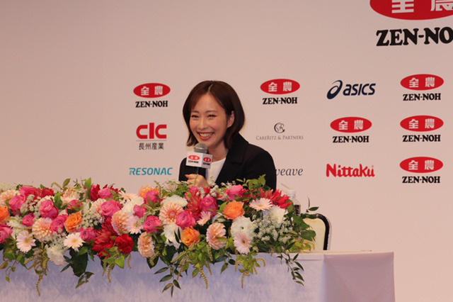 【卓球】石川佳純、中国語披露で今後語る「感謝を伝えたい」　“47都道府県ツアー”にも「あと40カ所残っている」と意欲 画像