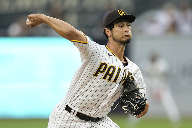 【MLB】ダルビッシュ有、日本人史上2人目のメジャー通算100勝に王手　7回9奪三振無失点の快投、鈴木誠也を2三振と圧倒 画像