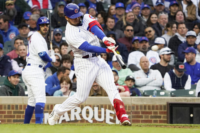 【MLB】鈴木誠也、“先制点”呼び込む5試合ぶり三塁強襲痛烈打で6月初ヒット　大谷翔平との同い年対決を制するか 画像