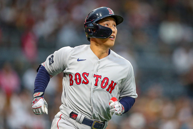 【MLB】吉田正尚、135メートルの9号ソロを含む7度目猛打賞　「マッチョマンの3安打の夜」とチームSNSも称賛 画像