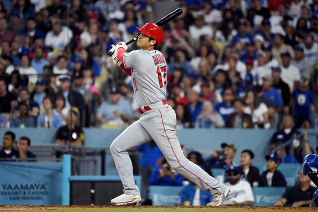 【MLB】大谷翔平、球宴前最終戦で32号　豪快132メートル弾はドジャースタジアム初アーチ　今季6度目の“サイクル王手” 画像