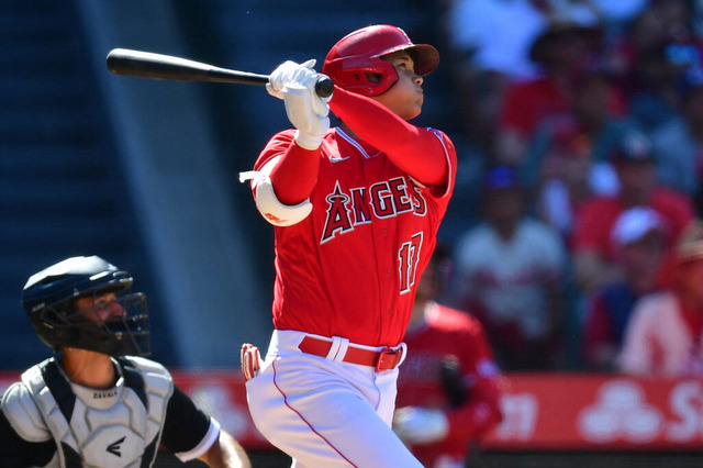 【MLB】大谷翔平、あと2メートルで35号弾　180キロ高速二塁打28度目マルチで今季109安打とア・リーグ2位に浮上 画像