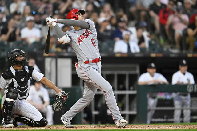 【MLB】大谷翔平、今季の”自己最速記録”更新の191キロ弾丸適時打で打点王まで「3」差に 14度目の猛打賞も“なおエ” 画像