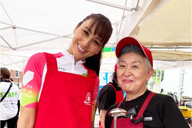 【ツールド東北】「応援が人生の支えに」170キロ完走者の佐藤美枝さん、地元・女川エイドで参加者を激励 「来年こそは走りたい」と意欲 画像