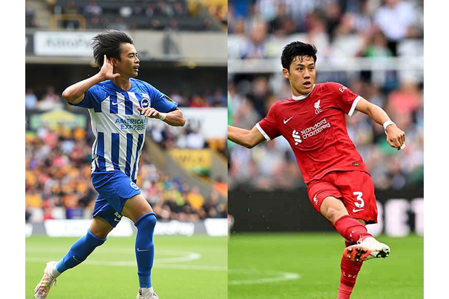 三笘薫は注目の“プレミア日本人対決”で今季4ゴール目なるか　遠藤航は「守備的な存在感を発揮できる可能性」と期待 画像