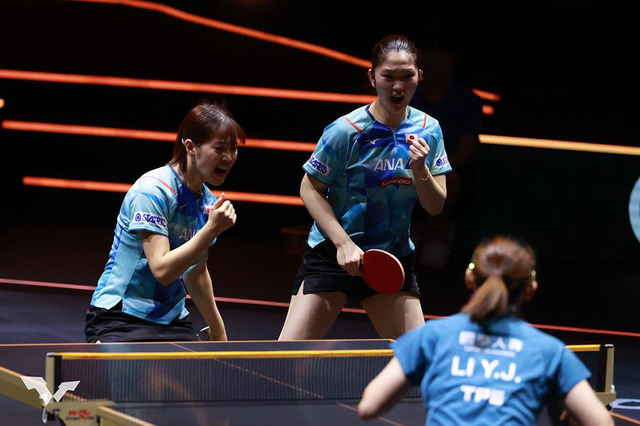「最高の卓球を披露」長﨑美柚、木原美悠の圧巻勝利に大会公式も賛辞 4年ぶり激突の中国最強ペア撃破にも期待【WTT女子ファイナルズ】 画像